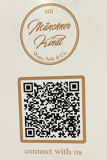 Bargeldlos kann hier bezahlt werden, mehr Infos kann man gleich per QR Code herunterladen